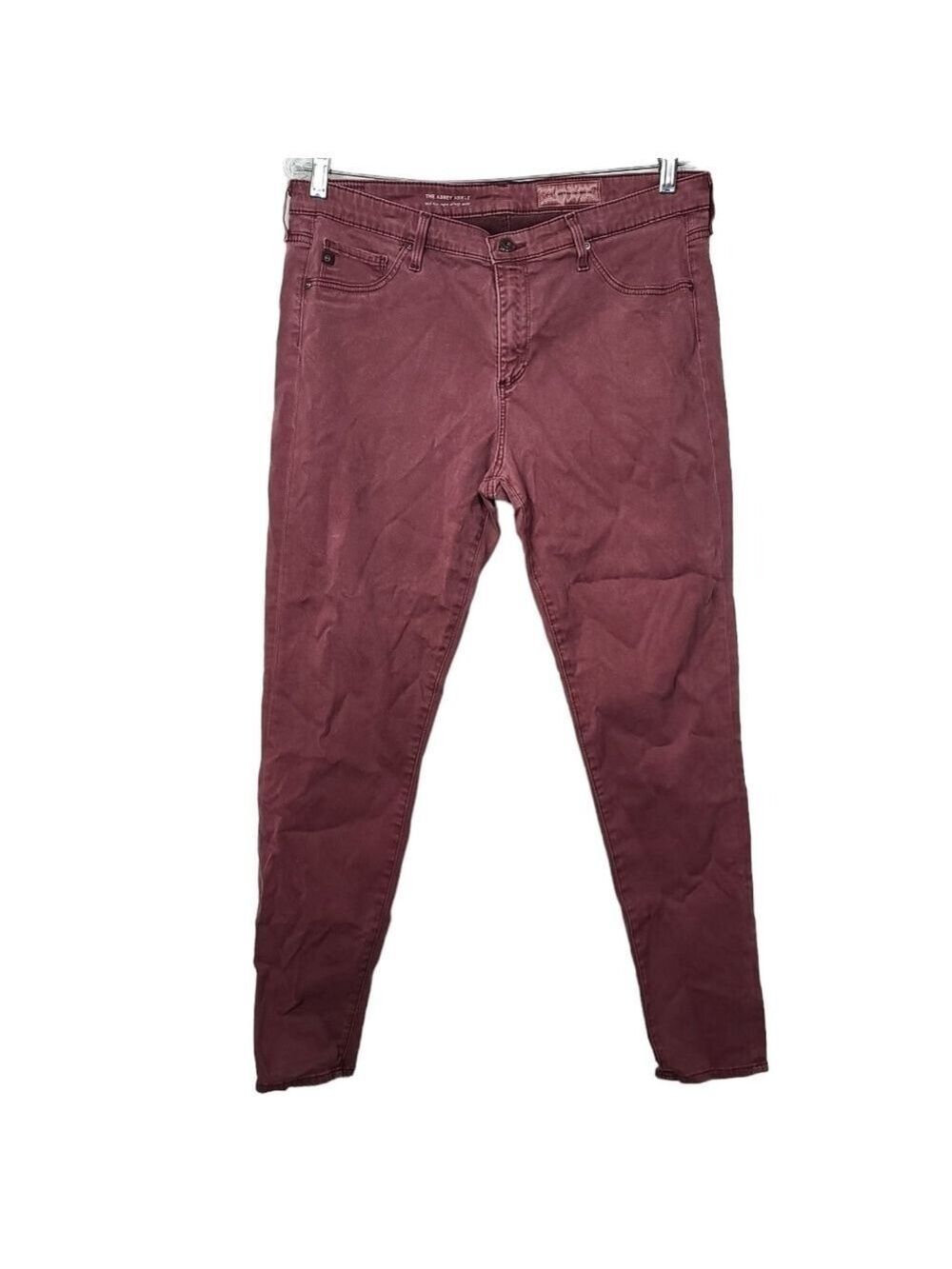 AG Adriano Goldschmied Anthropologie The Abbey Mid Rise Super Skinny Ankle Pants